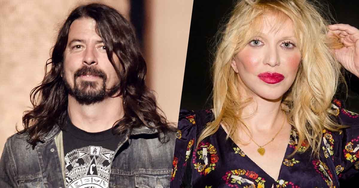 Grunge Rock 90's A vida pósKurt brigas permearam relação entre Dave Grohl e Courtney Love