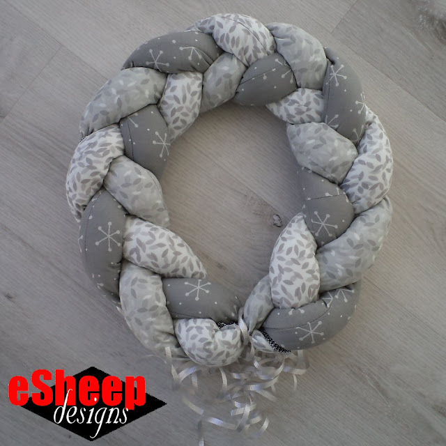 Braided Fabric Winter Wreath by eSheep Designs