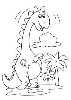 Best Free Dinosaur Coloring Pages For Kids - Cartoon
