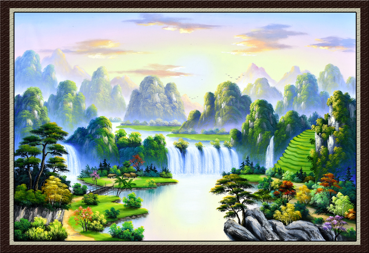 Tranh phong cảnh sơn dầu hoặc acrylic 3d | Học vẽ tranh phong cảnh, tranh  tường 3d, dạy online miễn phí tại Hà Nội