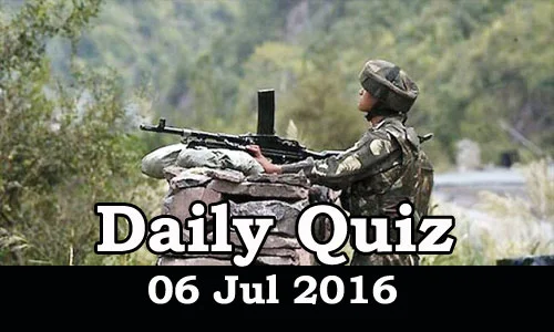 Daily Current Affairs Quiz - 06 Jul 2016