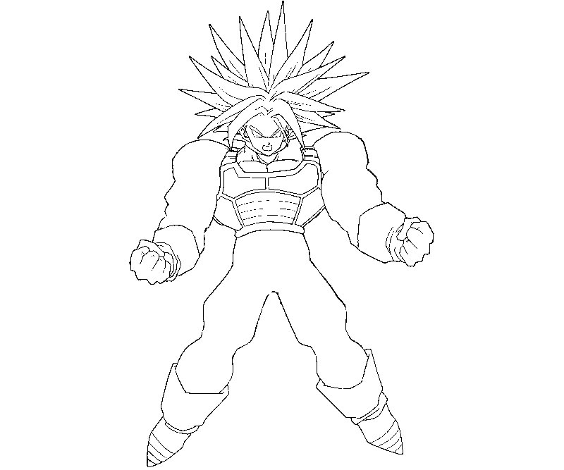 dbz coloring pages trunks - photo #21