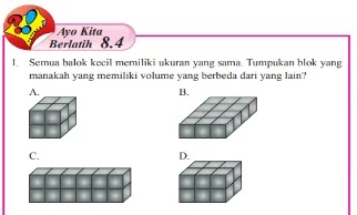 Kunci Jawaban Matematika Kelas 8 Halaman 165 166 167 Ayo Kita Berlatih 8 4 Menentukan Volume Kubus Dan Balok Wali Kelas Sd
