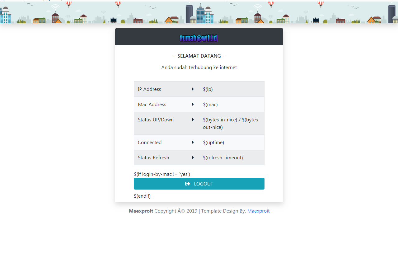 Template Login Hotspot Mikhmon Mikrotik Terbaru Responsive