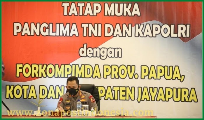 Pimpin Rapat Forkopimda Jayapura, Kapolri Tekankan Kesiapan PON dan Penanganan Covid-19