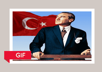Atatürk ve Bayrak Gifi