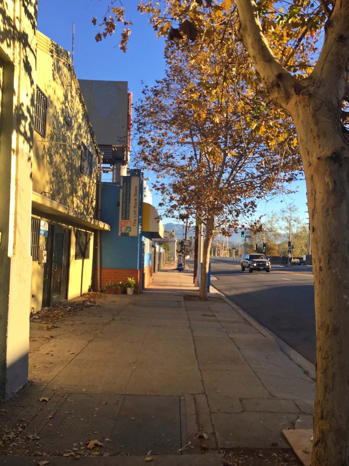 Corralitas Red Car Property Fletcher Drive & LA River Looks Like Fall