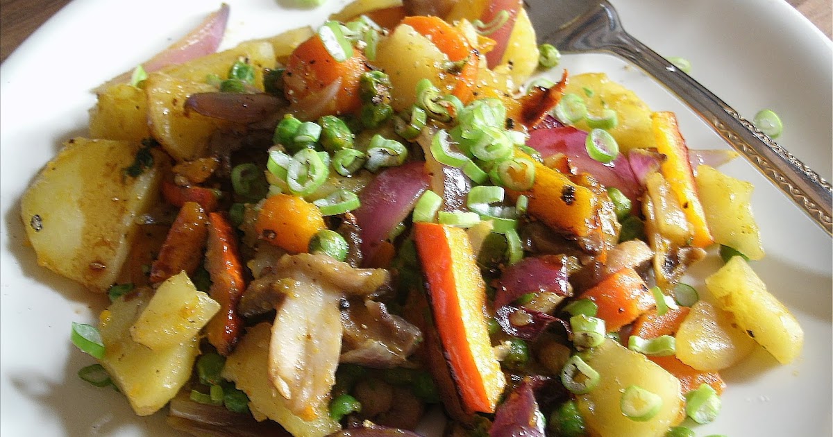 bunter-kochloeffel: Bunte Kartoffel- Hokkaido-Pfanne