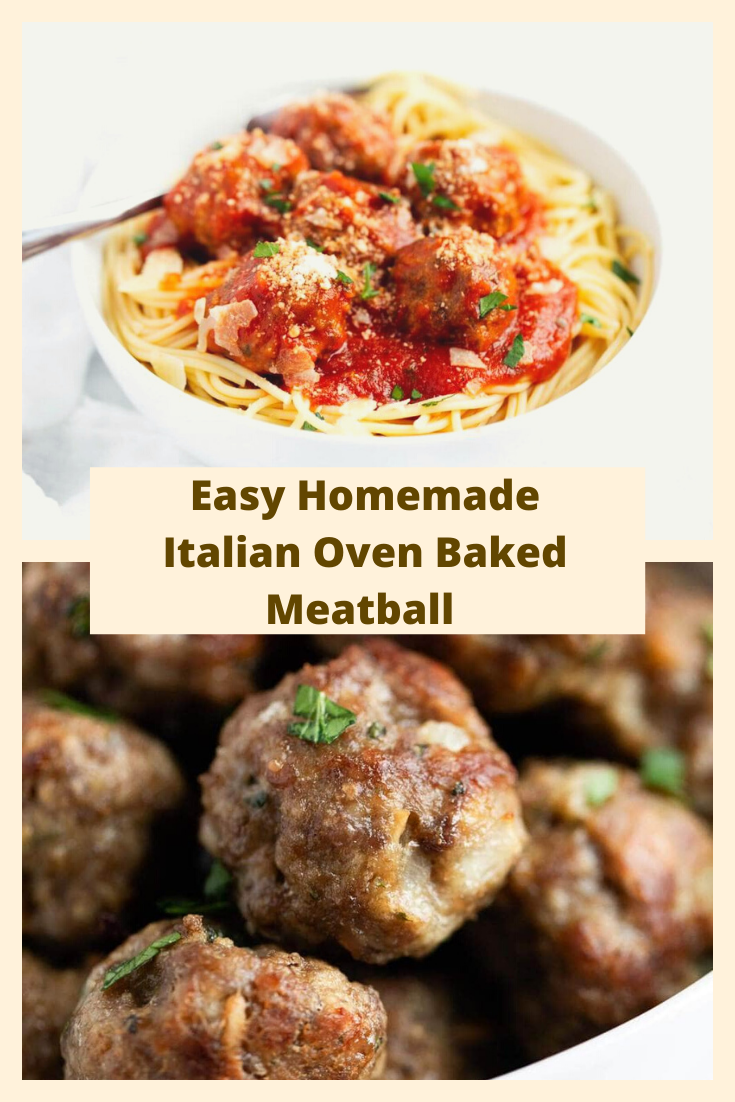 Easy Homemade Italian Oven Baked Meatball