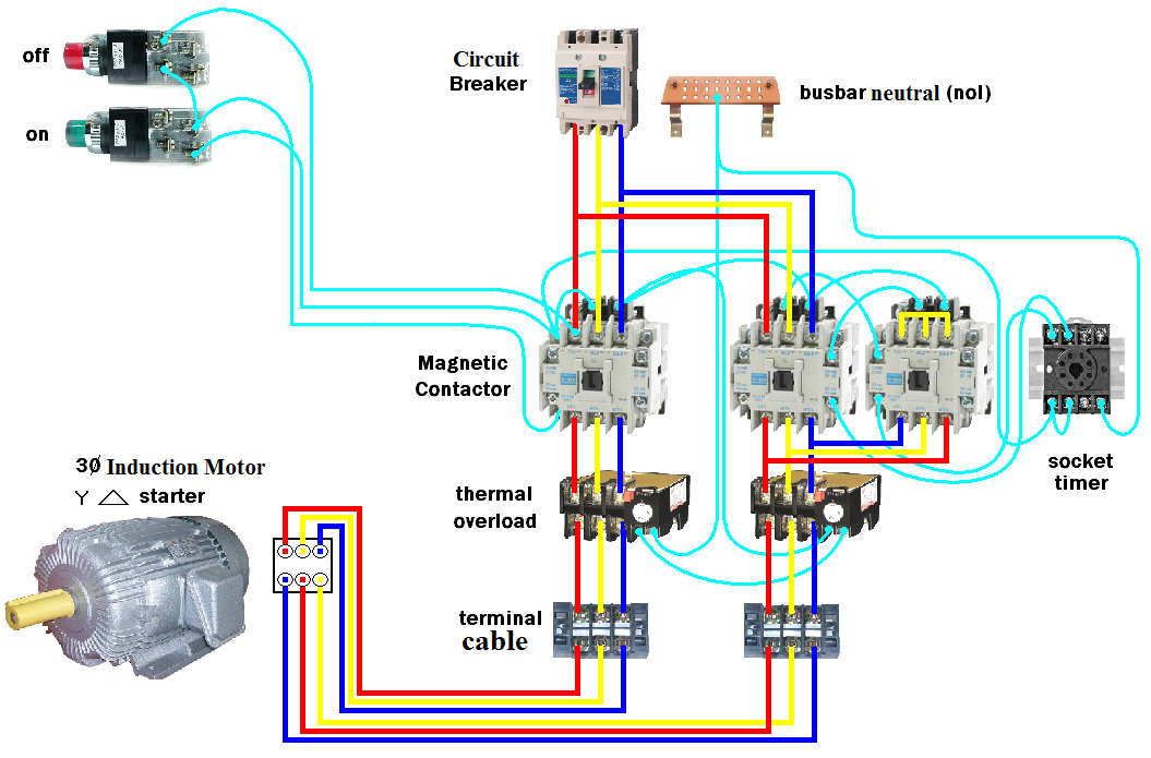 Star Delta Motor Starter Wiring Diagram