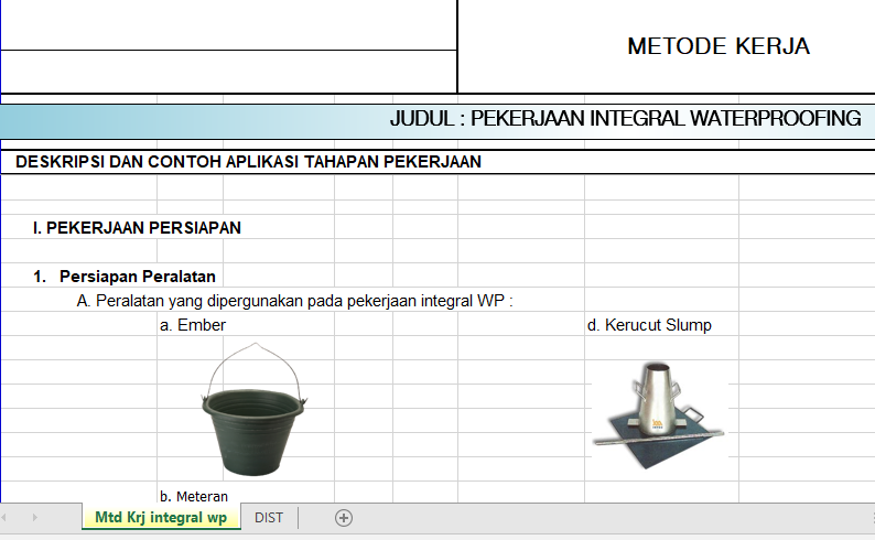 Download Form Metode Kerja Beton Integral Waterproofing - CIVIL STUDIO
