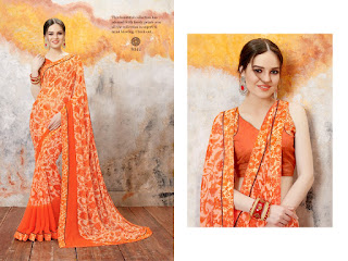 Kodas Dry Fruit Georgette Saree catalog wholesaler