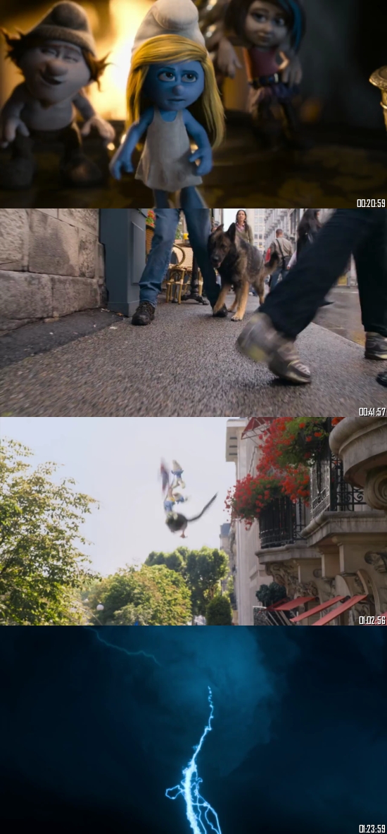 The Smurfs 2 (2013) BRRip 720p 480p Dual Audio Hindi English Full Movie Download