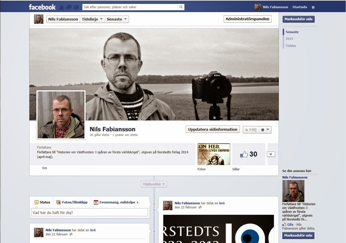 Följ Nils Fabianssons officiella författar-Facebook-sida