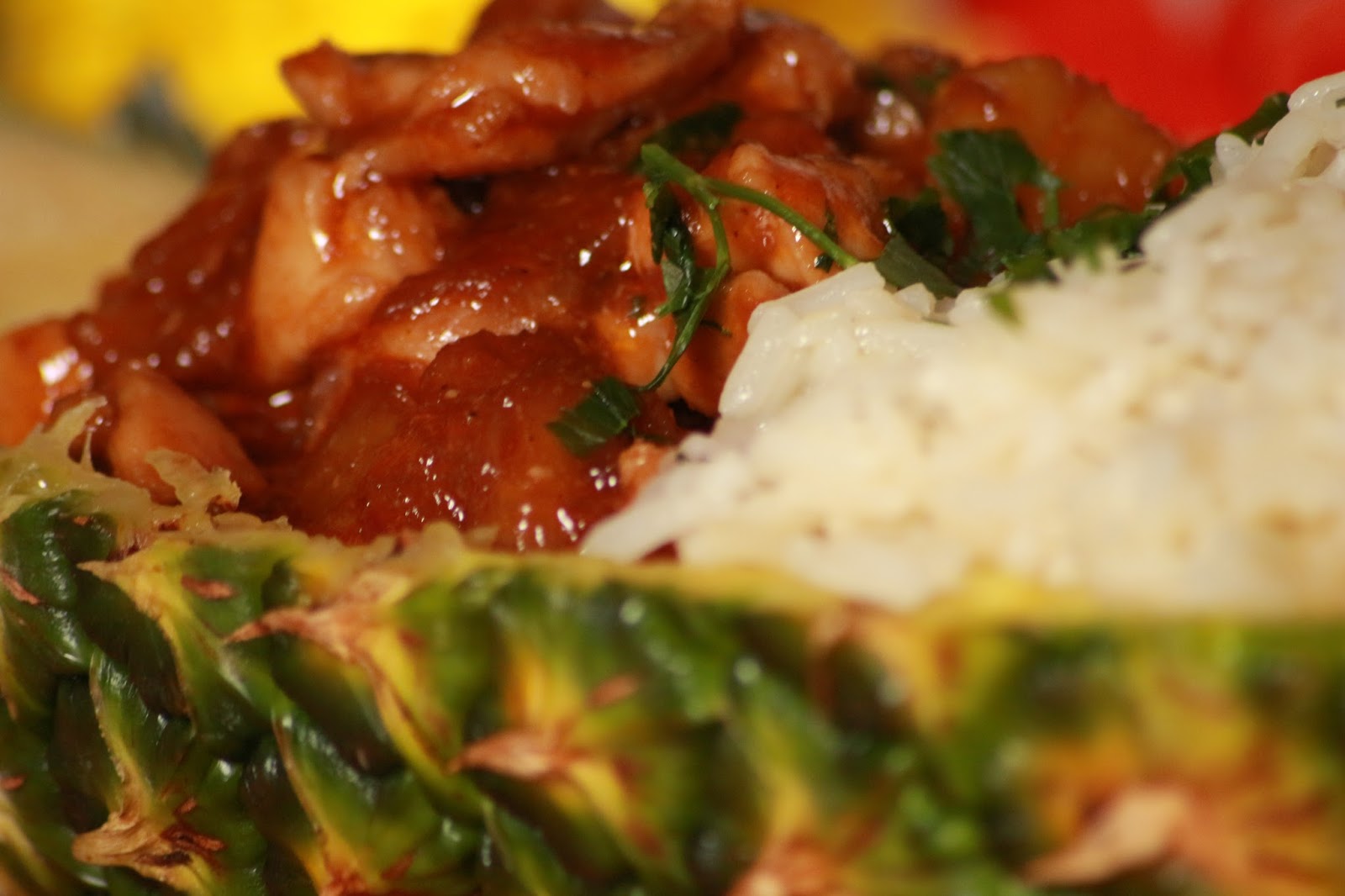 Pui cu ananas,dulceacrisor cu garnitura de orez. GOLDY in bucatarie.