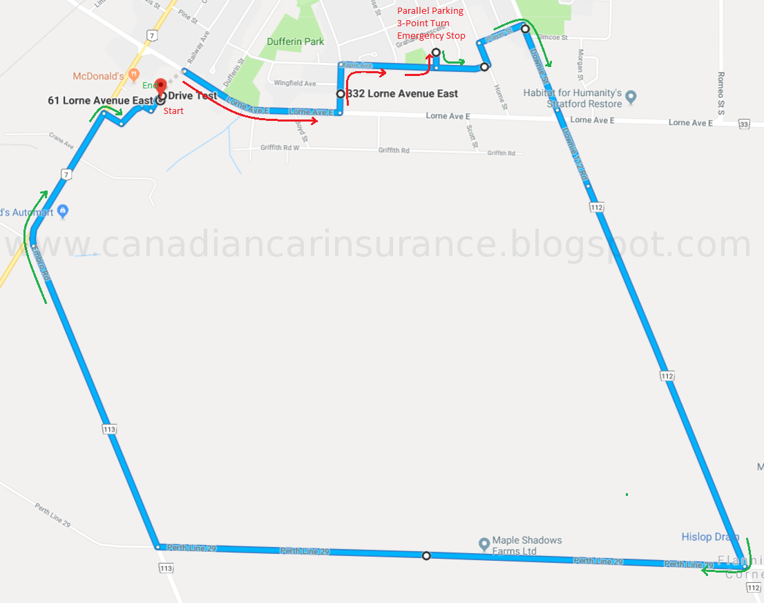 Stratford G Road Test Route 3 Maps stratford-g-road-test-route-3-maps