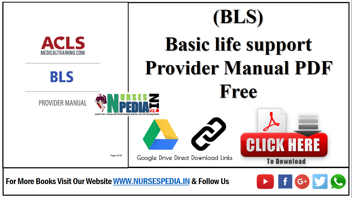 (BLS) Provider Manual PDF Free Download - NURSESPEDIA.IN