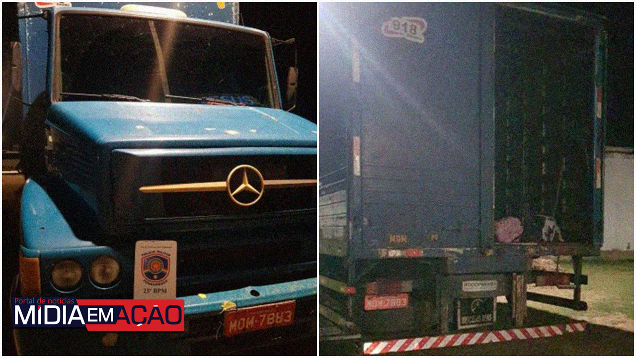 PM recupera caminhão roubado após perseguição entre Tabira e Afogados