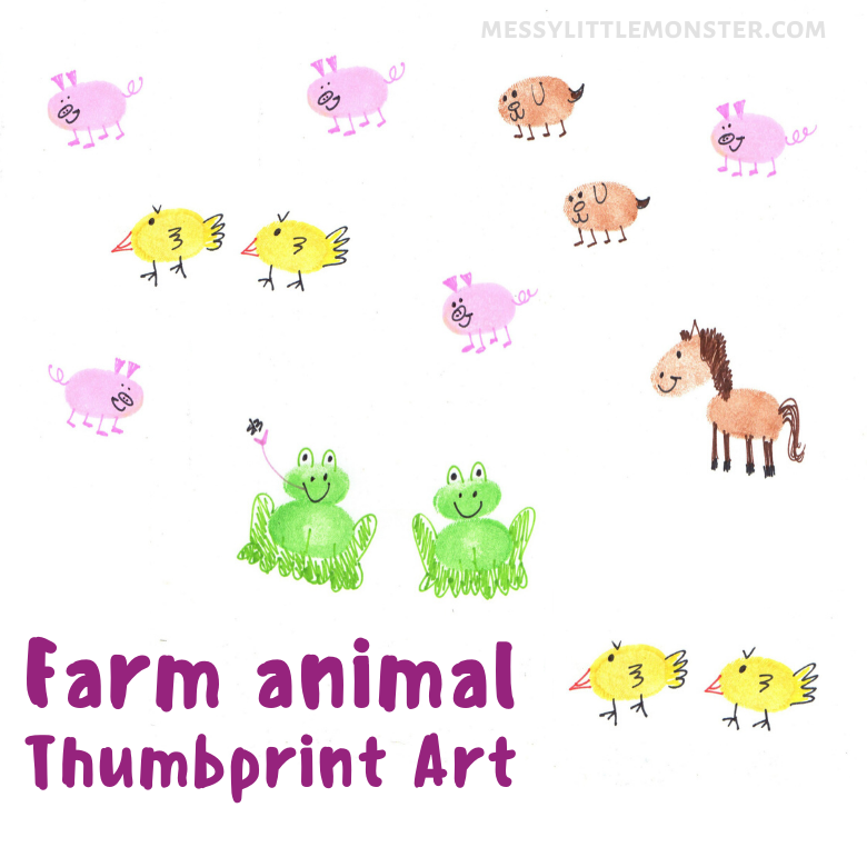 Farm Animal Craft (with template) Messy Little Monster