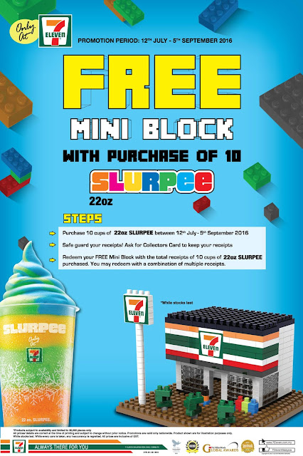 7 Eleven Malaysia Slurpee Free Mini Block Promotion