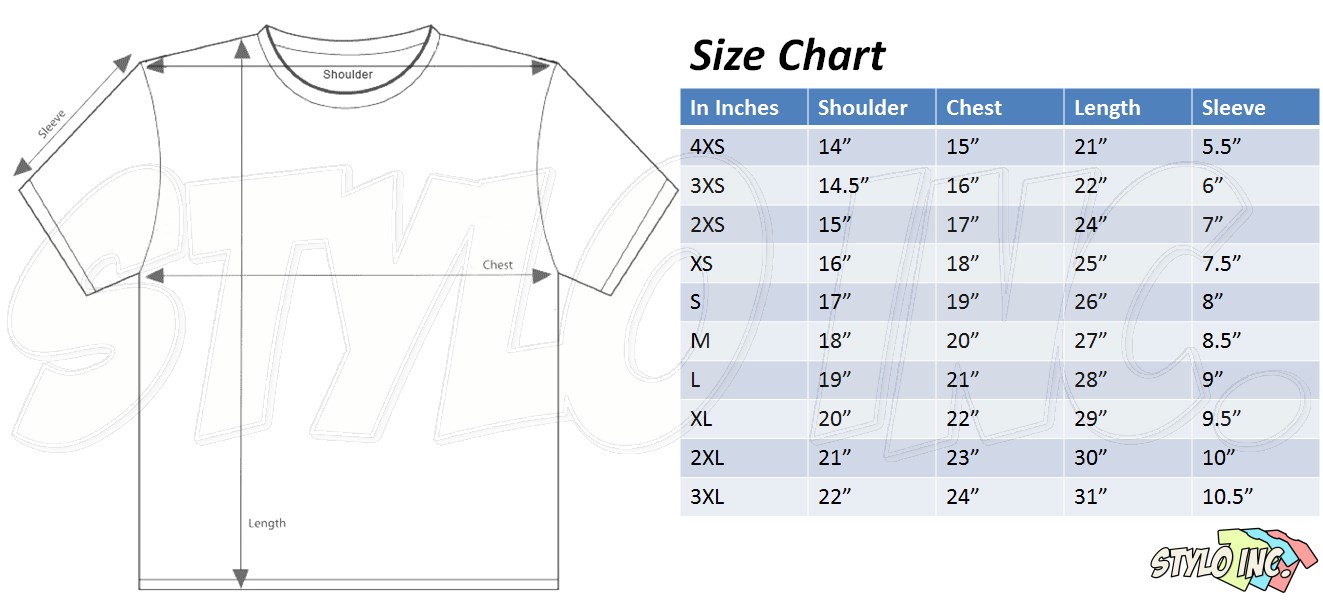 Crown Shirt Size Chart