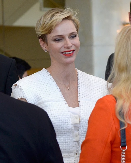 Princess Charlene of Monaco attends the Blue Ribbon of the Los Angeles Music Center honoring Princess Charlene of Monaco at Grand Hall