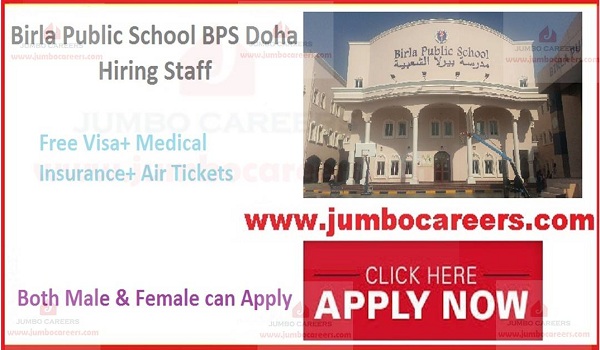 Recent Qatar jobs  with salary, Indian School Jobs in Doha Qatar | BPS Doha Careers 2023
