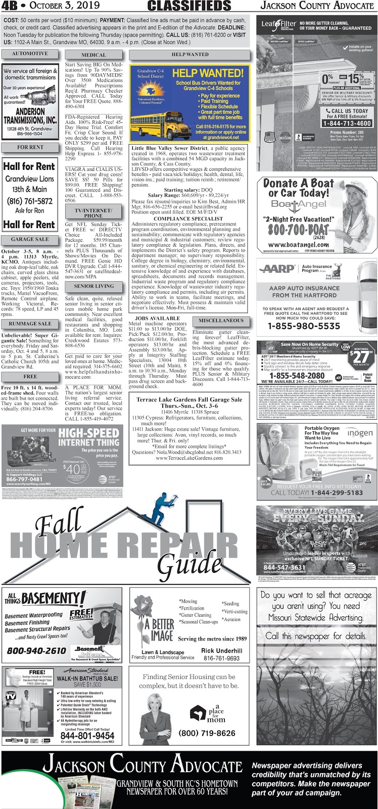 Jackson County Advocate Newspaper Covering Grandview and South Kansas City for 60 years