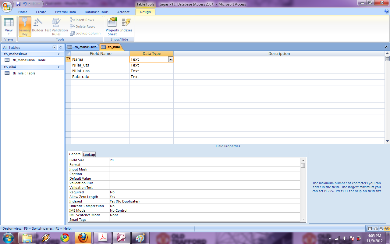 Contoh Database Menggunakan Access 2007 The Exceptionals