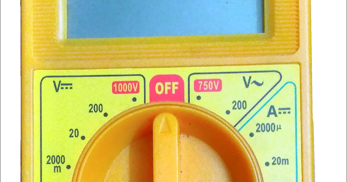 Multimeter settings and their uses.