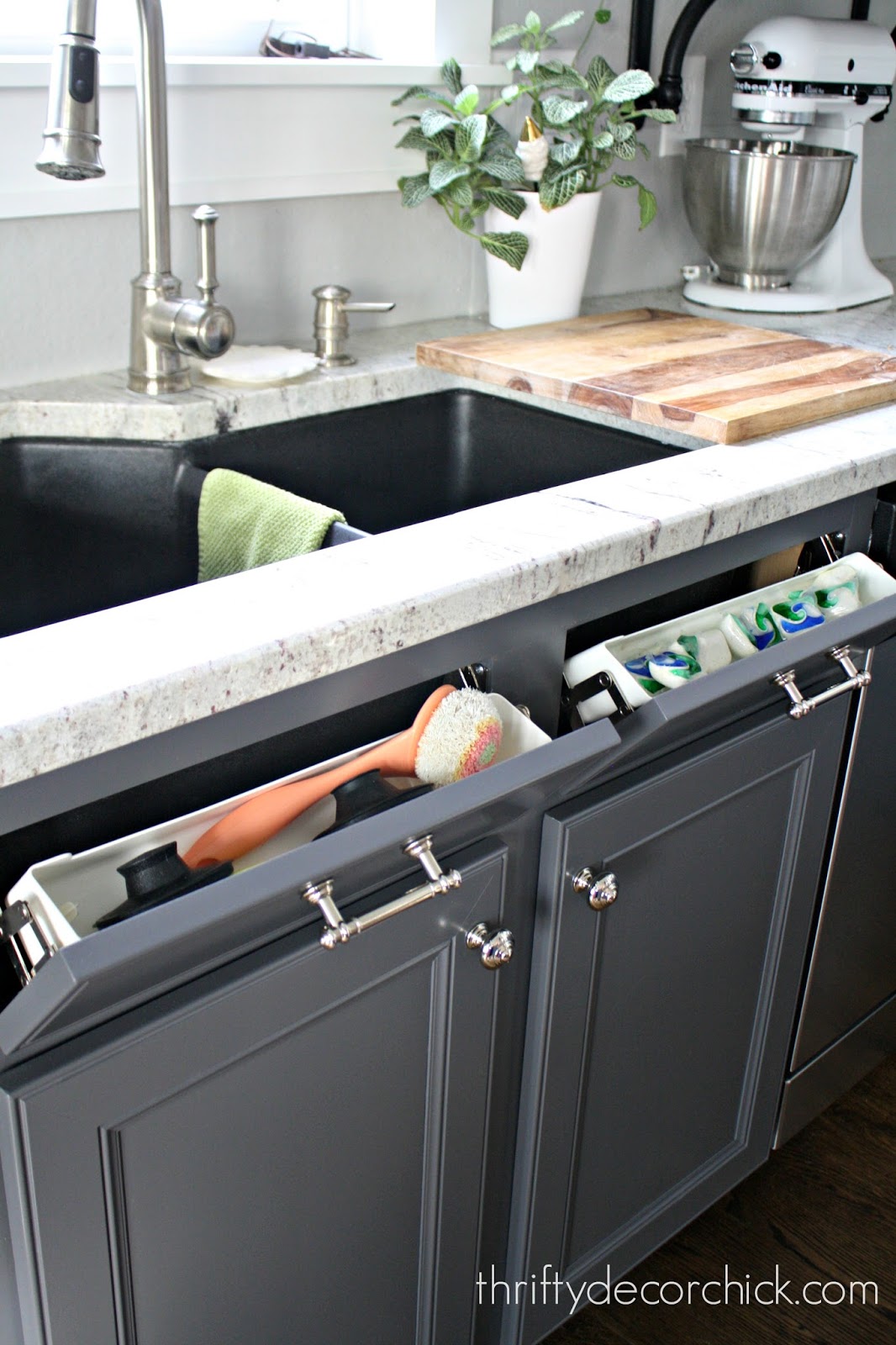 Making the Most of Storage Space Under the Sink, Thrifty Decor Chick