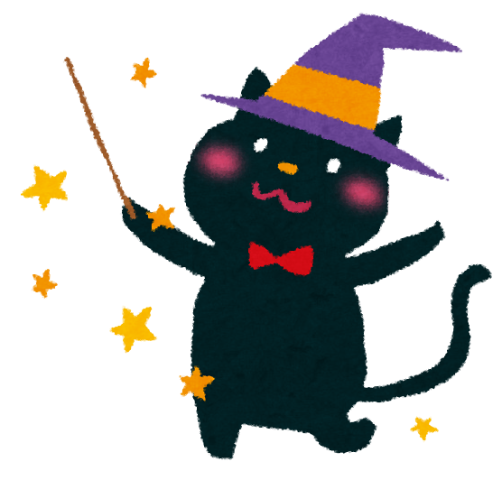 「猫　ハロウィン　イラスト」の画像検索結果