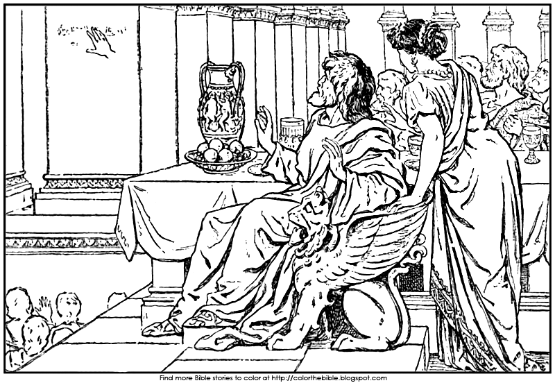 "The Handwriting is On The Wall" Color The Bible