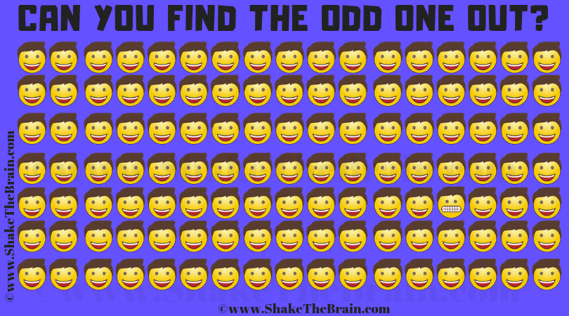 Emoji Odd One Out Puzzle And Answer Spot The Difference