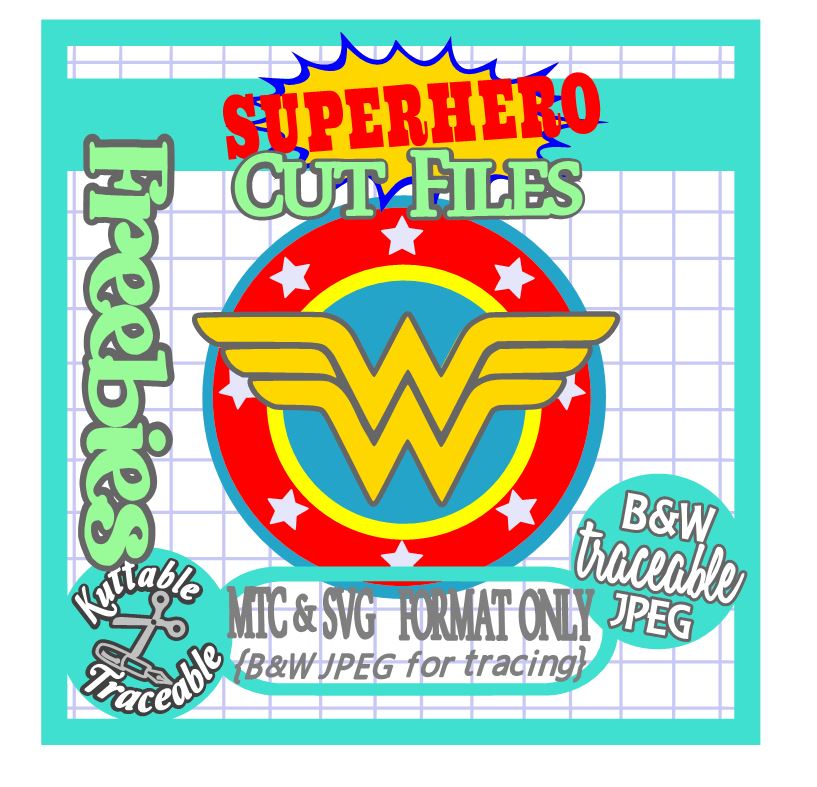 The Scrapoholic Mtc Svg 25 Days Superhero Free Cut Files Day 23 Wonder Woman
