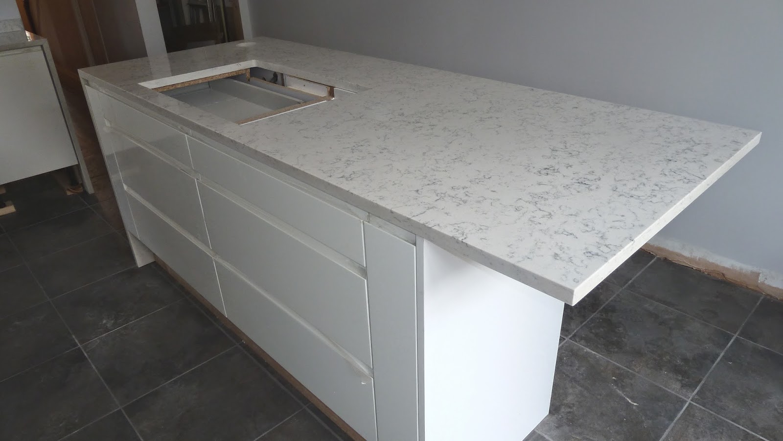 My Victorian Terrace Refurb Kitchen Progress Quartz worktops installed