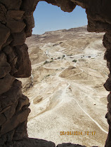 Roman ramp from which a siege tower with battering ram finally pierced Masada (Israel)