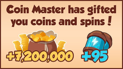 Coin Master Free 7.2 Million Coins + 95 Spins