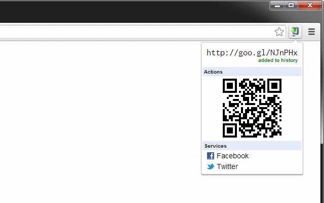 Chrome外掛，快速產生當前網頁的短網址及QR Code二維條碼圖片，goo.gl URL Shortener！(擴充功能)