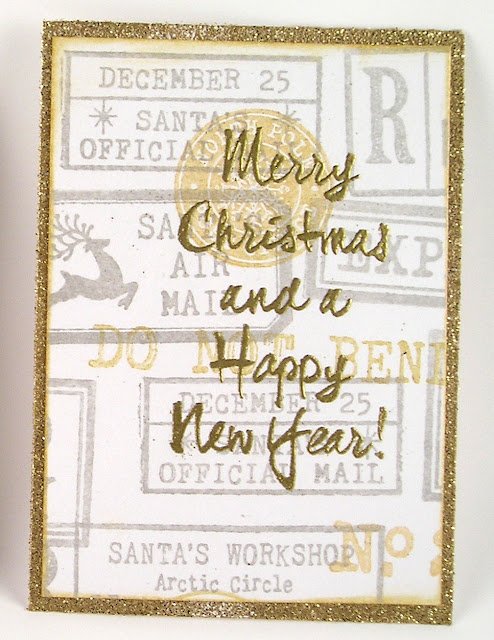 Darkroom Door Rubber Stamps Merry Mail Brushed Christmas Vol 1 Tag