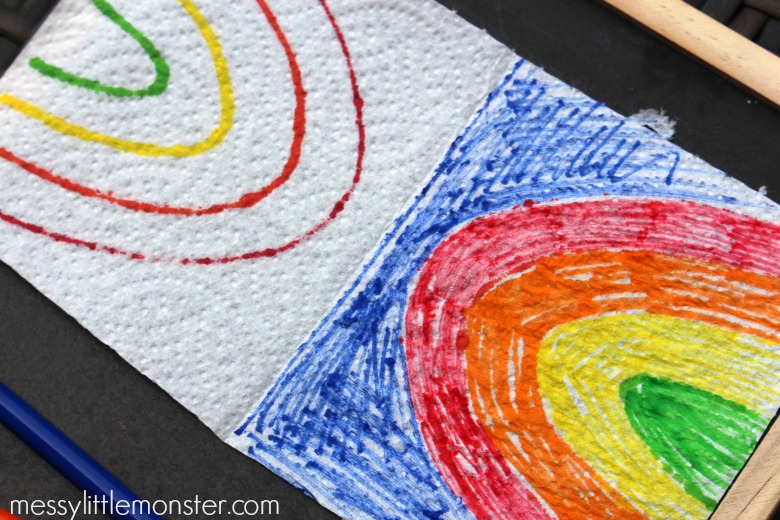 Paper Towel Art - Is it magic or science?! - Messy Little Monster