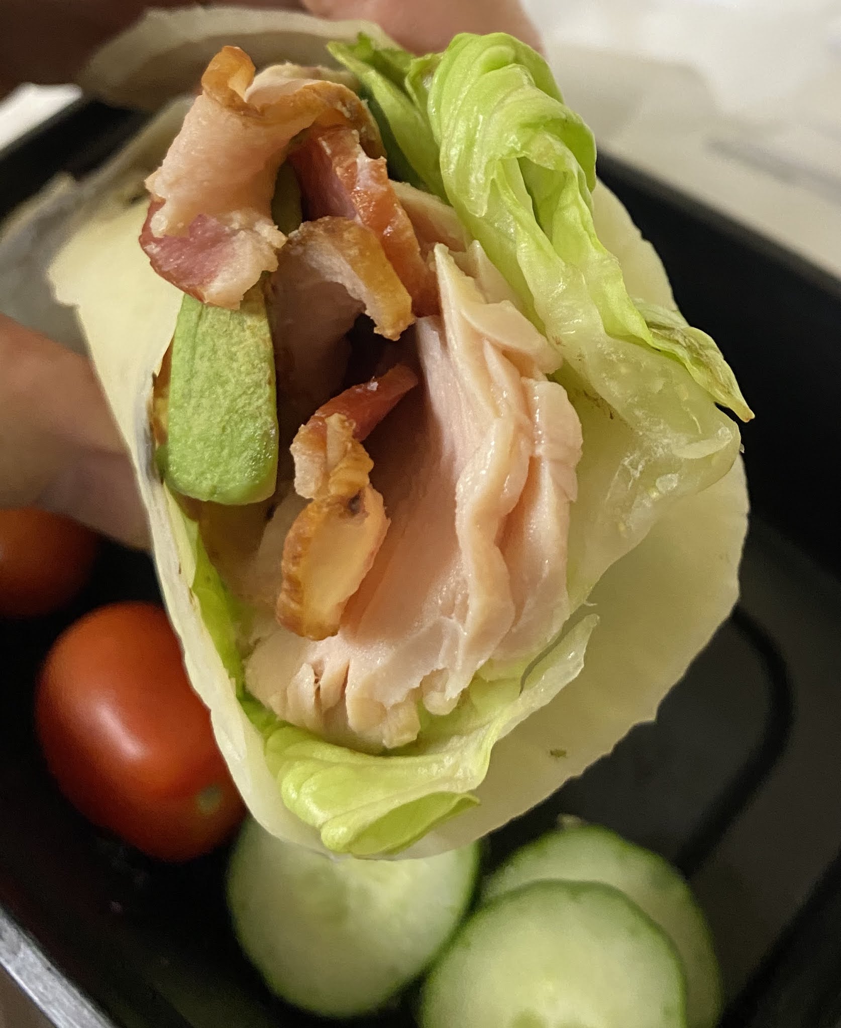 GREAT EATS HAWAII TURKEY, BACON AND AVOCADO PROVOLONE WRAP