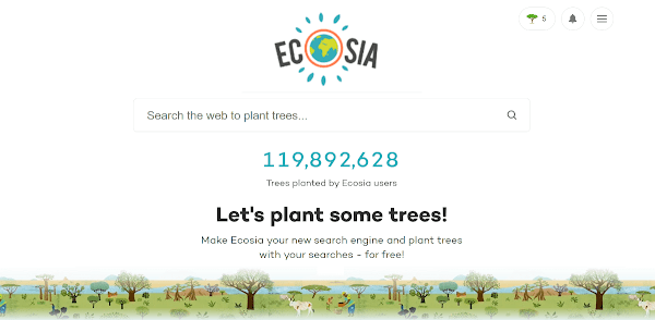 Ecosia 會種樹的搜尋引擎