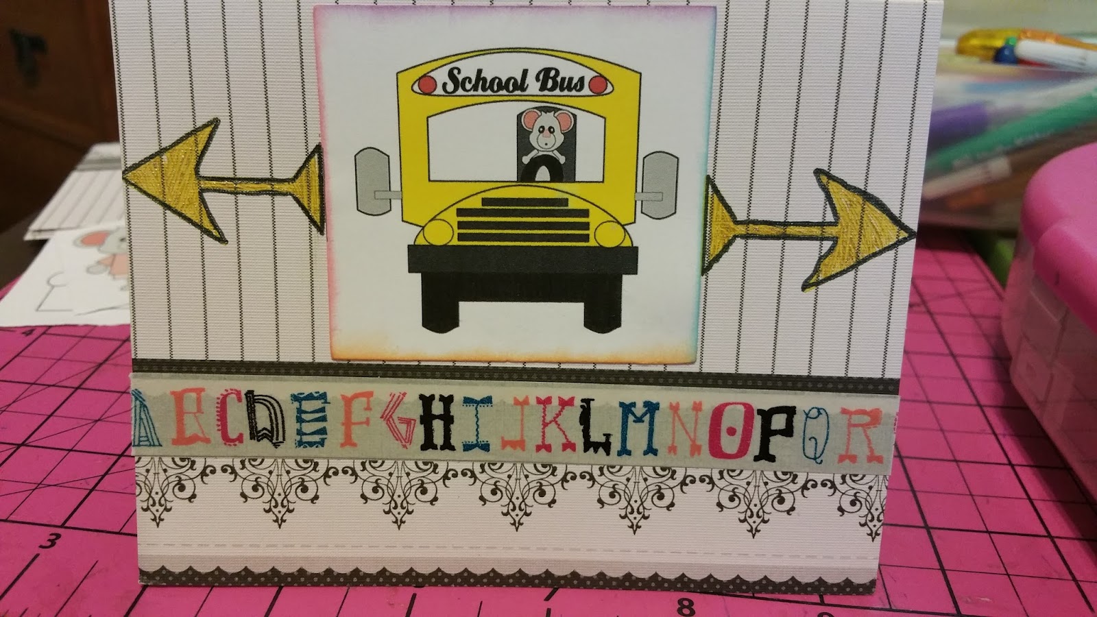 Crafting With Blue School Bus Card