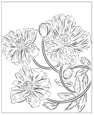 Nicole's Free Coloring Pages: POPPIES COLORING PAGES
