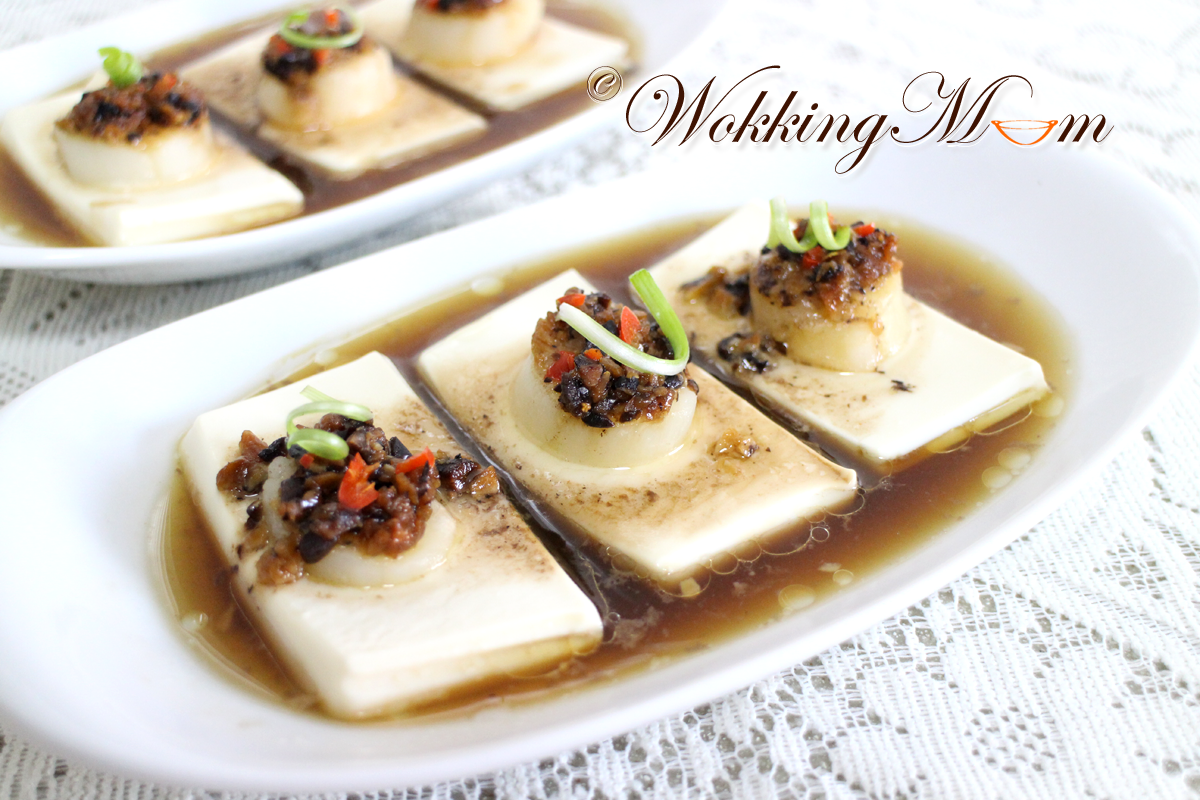 Let's get Wokking! Steamed Tofu and Scallop with Fermented Black Bean
