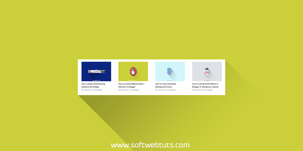 Horizontal style recent posts blogger widget Horizontal style recent posts blogger widget