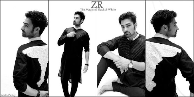 The Magic of Black & White Collection 2011 By Zayn Rashid Designs | Zayn Rashid Elegant Black & White menswear and womans wear collection 2011-12