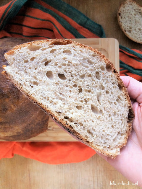 Pszenno-żytni chleb na zakwasie bez formy przepis