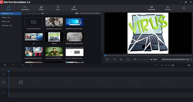 importing media minitool moviemaker